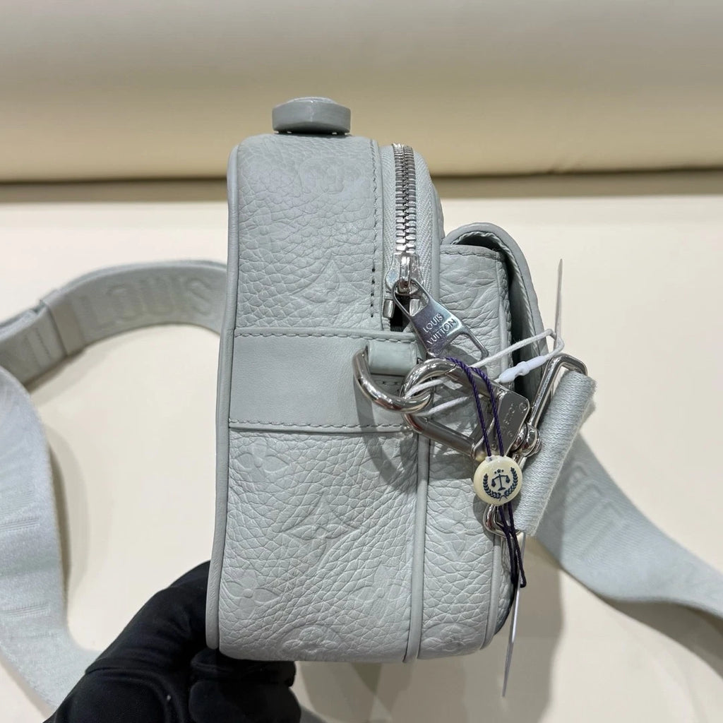 Louis Vuitton S-Lock Calfskin Monogram Empreinte Gray Handbag Crossbody
