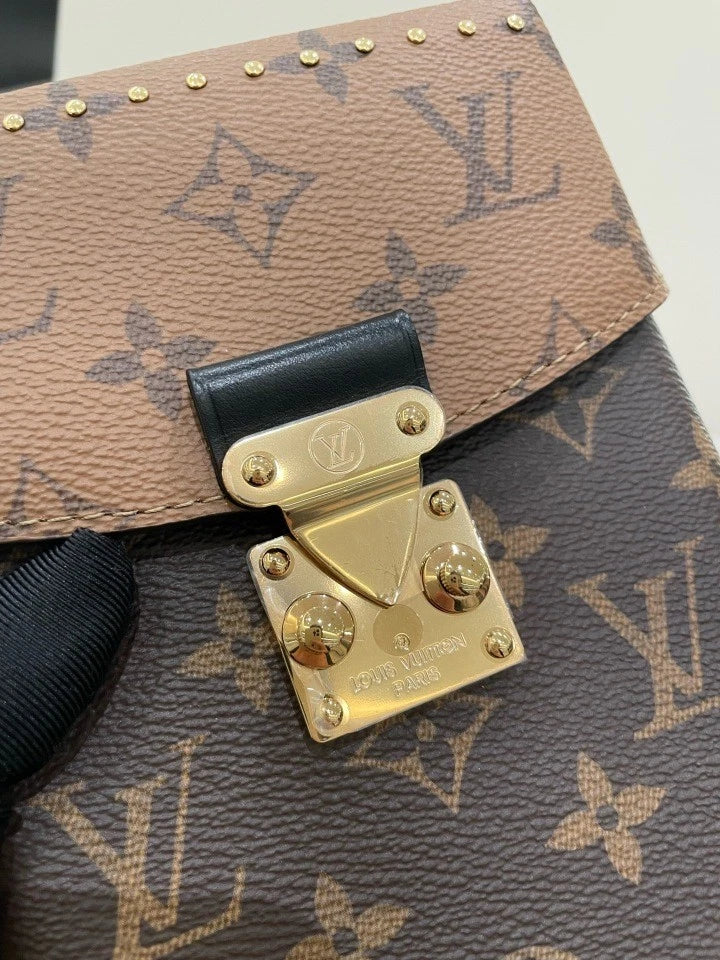 Louis Vuitton Brown Leather Camera Box Crossbody Bag For Women