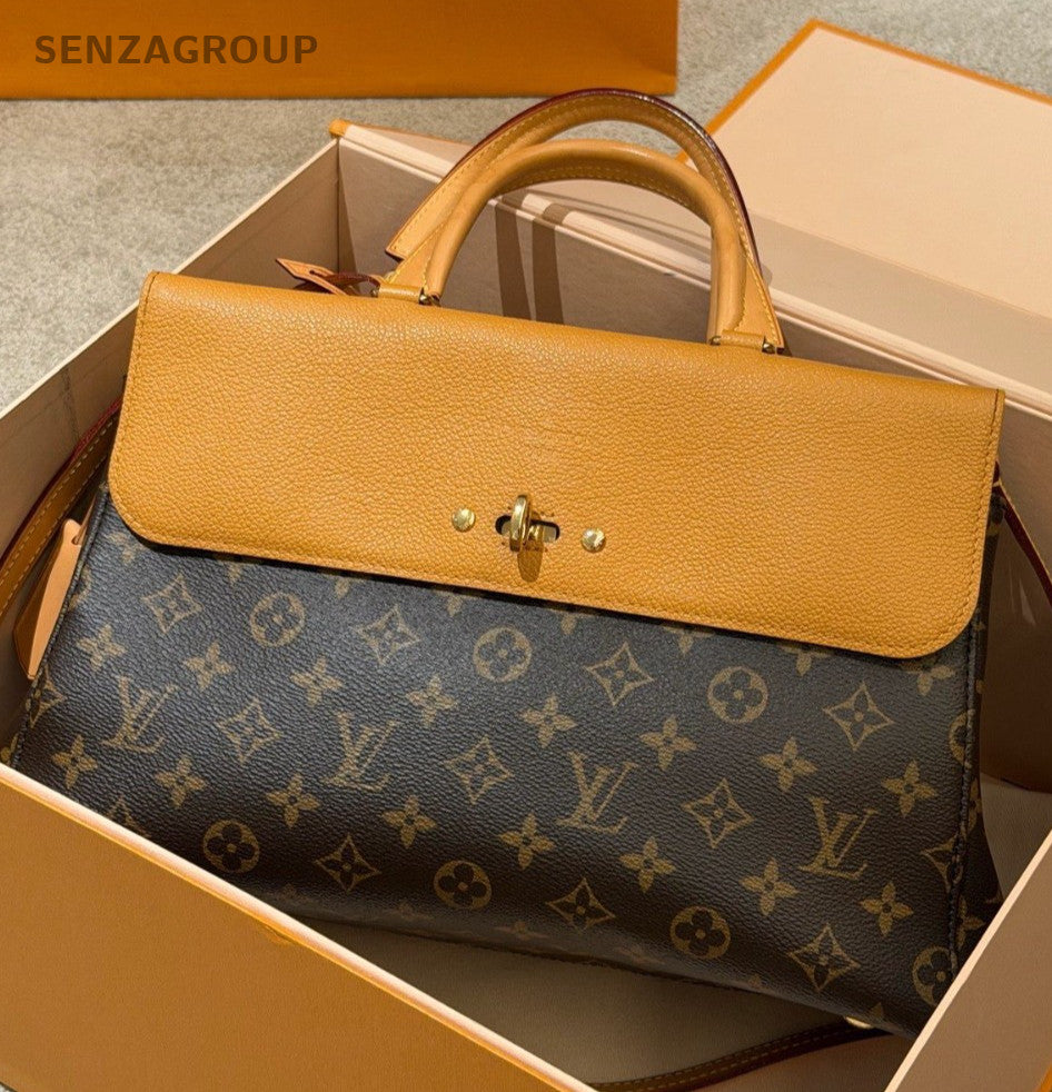 Louis Vuitton Venus Monogram Top Handle Bag Shoulder Bag Brown Gold Women