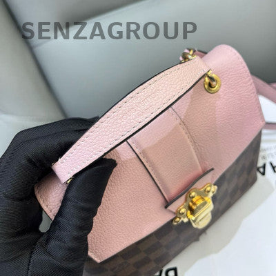 Louis Vuitton Damier Azur & Pink Clapton Backpack Gold Hardware Women's