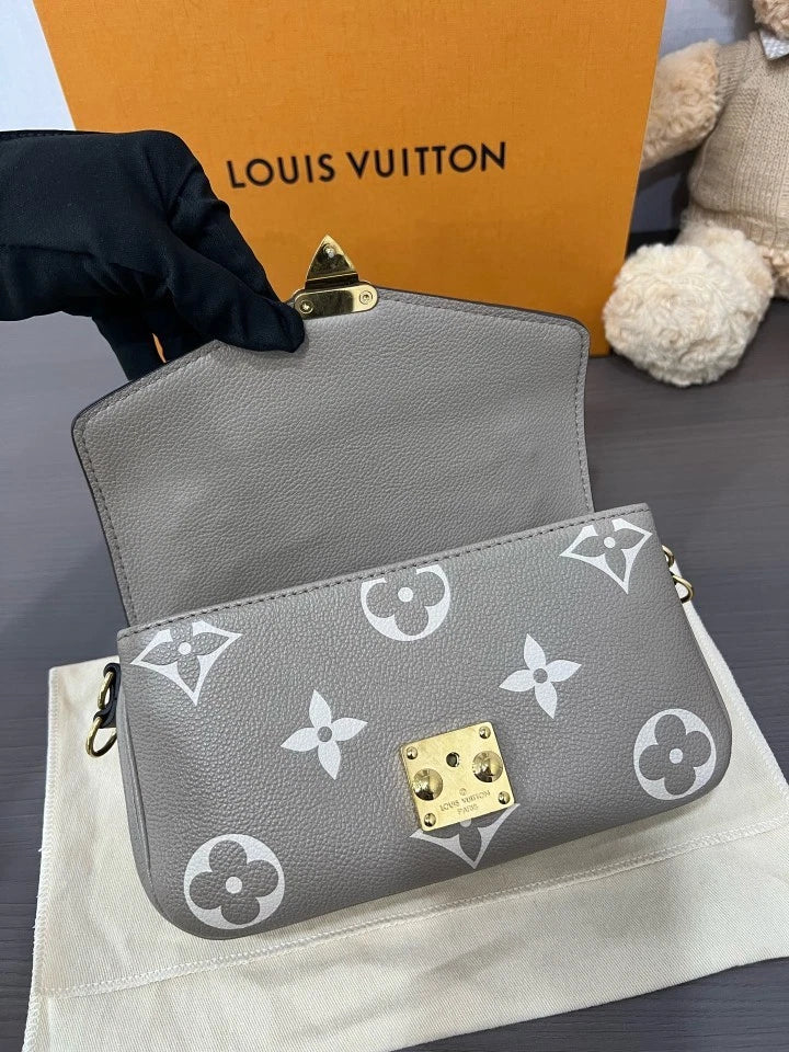 Louis Vuitton East West Pochette Metis Gray Mini Messenger Crossbody