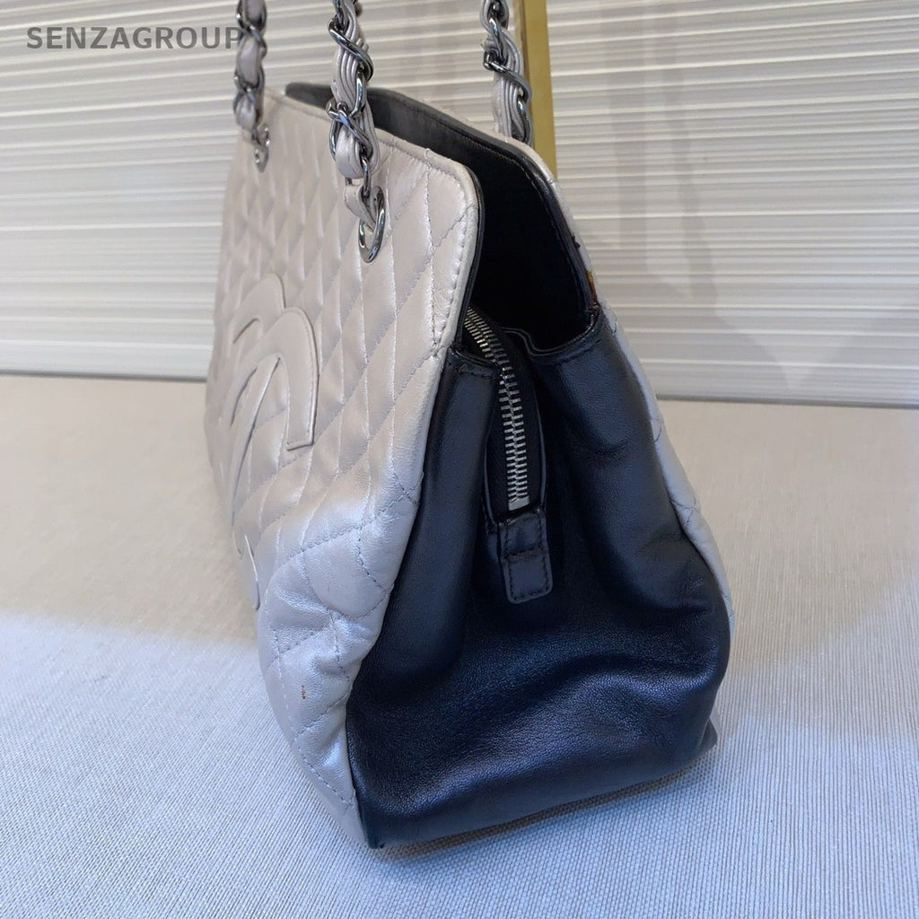 CHANEL GST Vintage Chain CC Logo Shoulder bag Silver Black Women