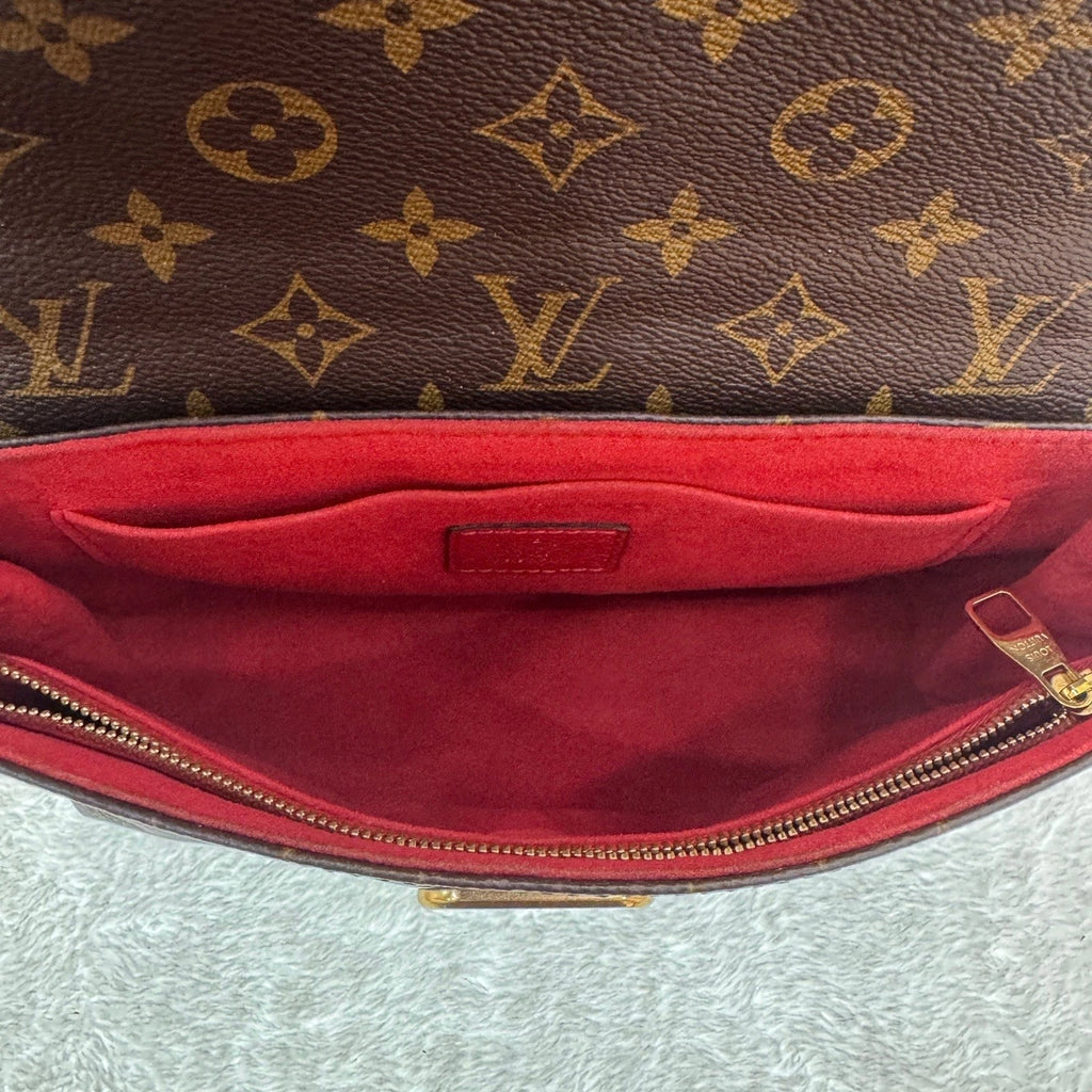 Louis Vuitton Saint Placide Monogram Red Canvas Chain Shoulder Bag Crossbody