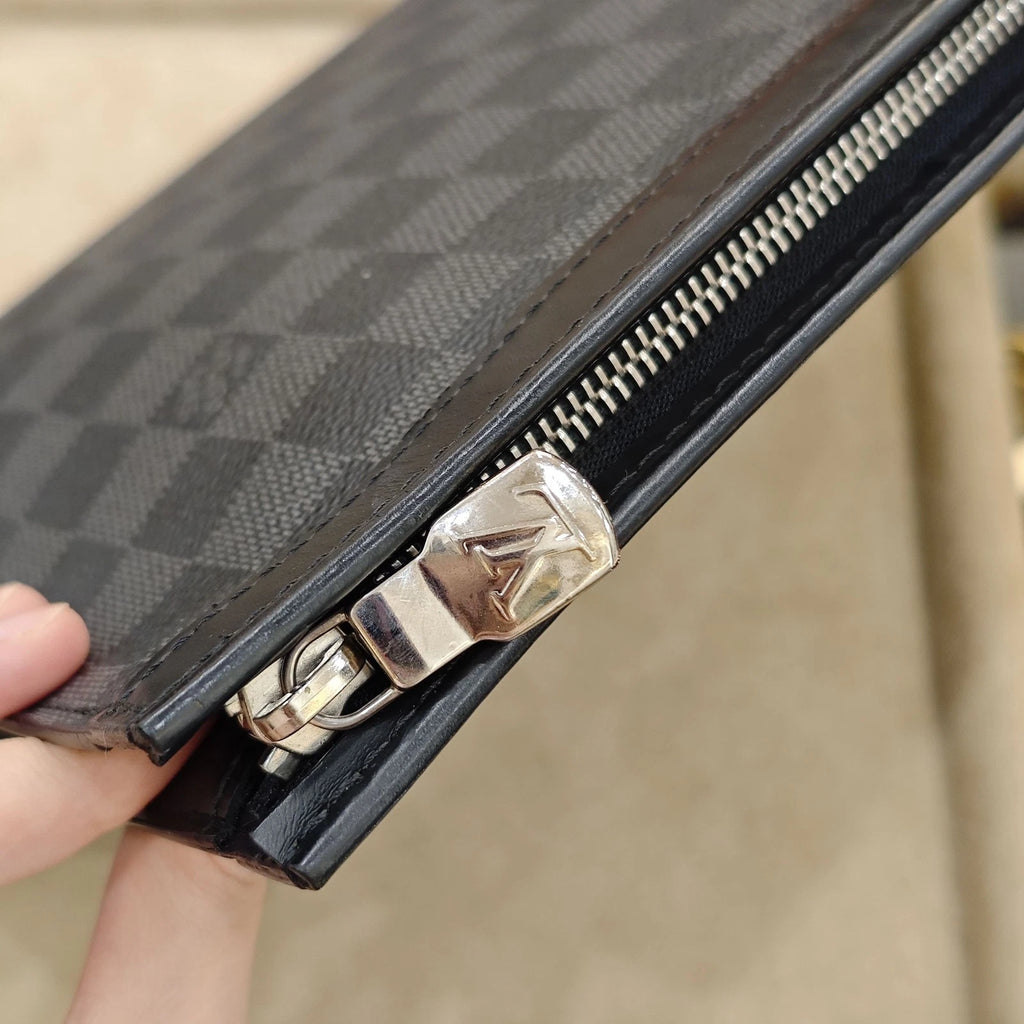 Louis Vuitton Black Damier Canvas Toiletry Pouch For Women