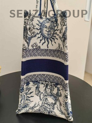 Dior Book Tote Soleil Medium Blue Tote Bag - Classic Women's Handbag