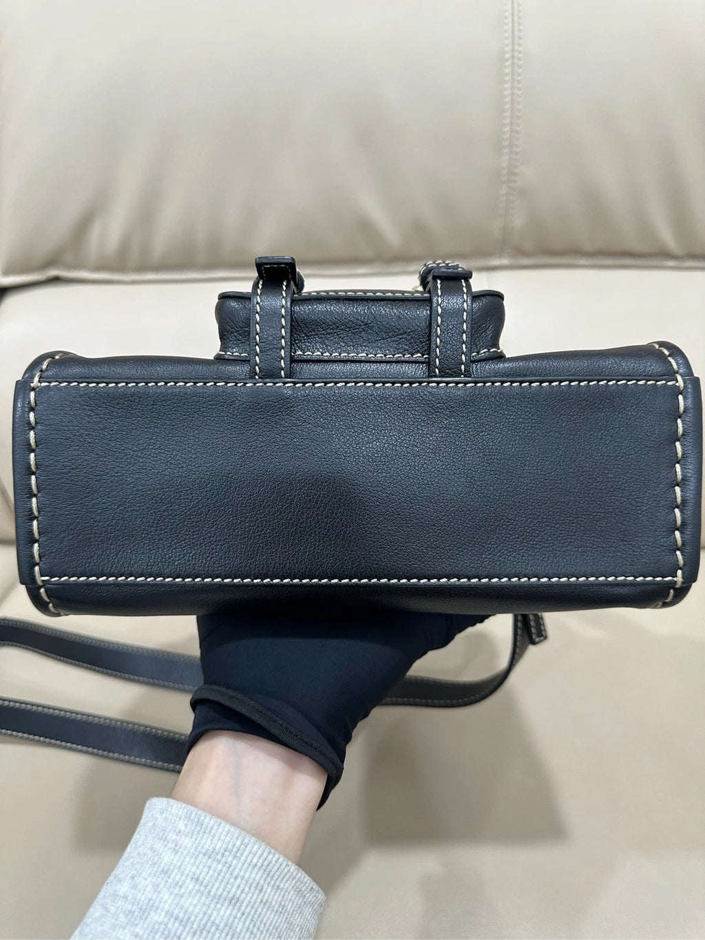 Chloe Edith Black Leather Shoulder Crossbody Handbag For Women