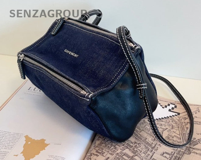 Givenchy Pandora Box Small Denim Crossbody Shoulder bag Women