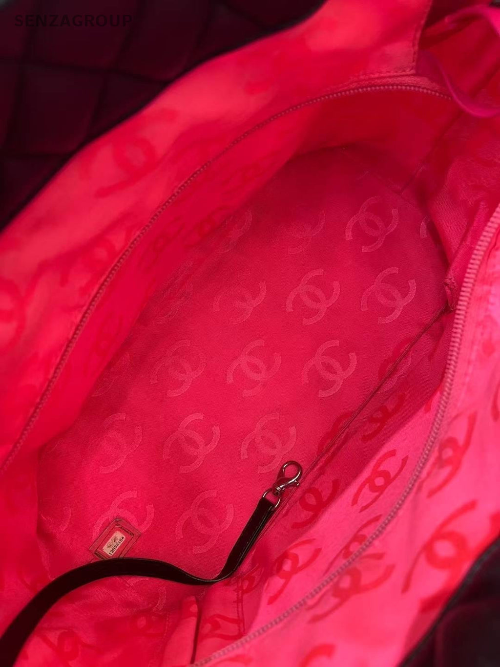 CHANEL Cambon All Black Shoulder bag tote Good Condition