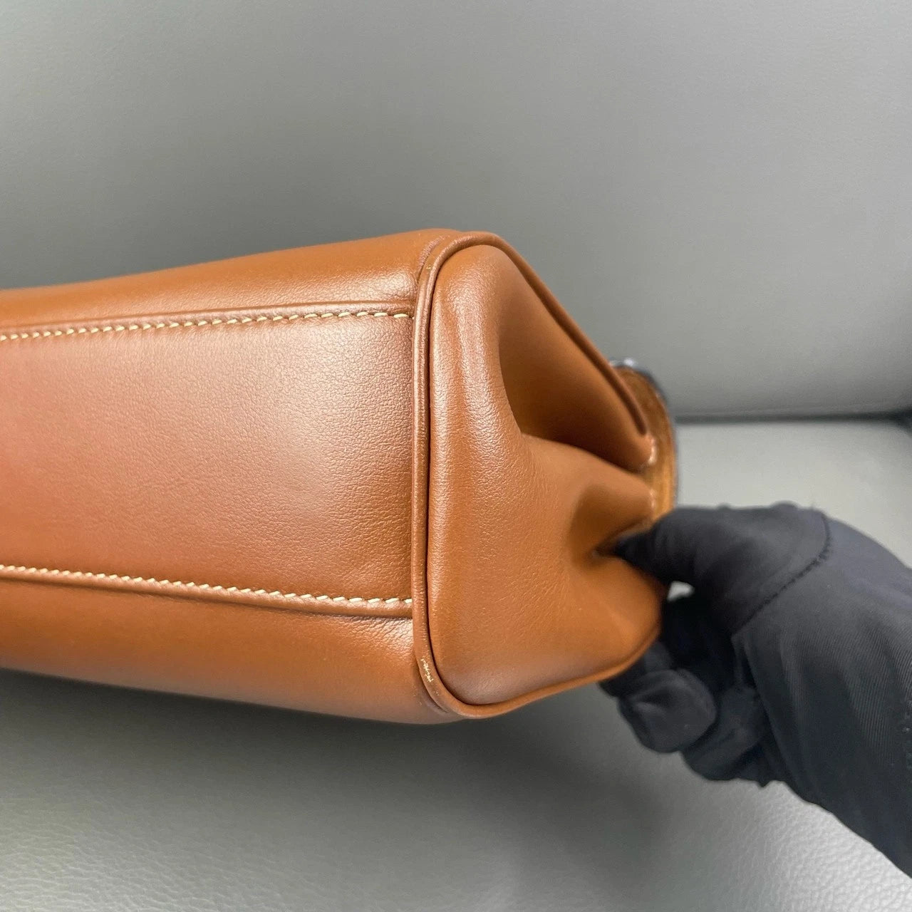 Celine Soft 16 Small Caramel Leather Shoulder Crossbody For Women