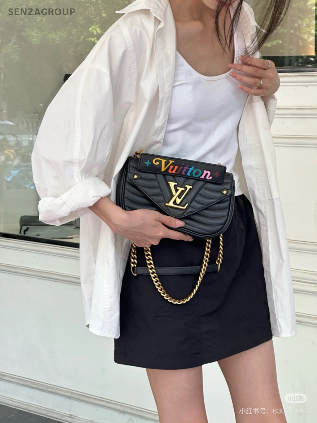 Louis Vuitton New wave PM Rainbow Logo Chain Strap Crossbody Shoulder bag Women