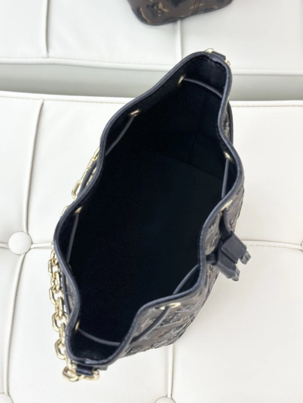 Louis Vuitton Ski Noe BB Bucket Monogram Calfskin Crossbody Bag Women S