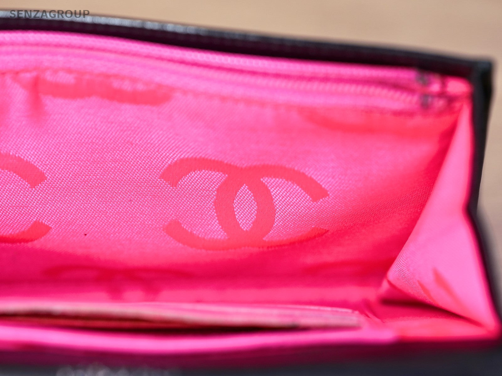 CHANEL Cambon Matelasse Purse Black Wallet Leather