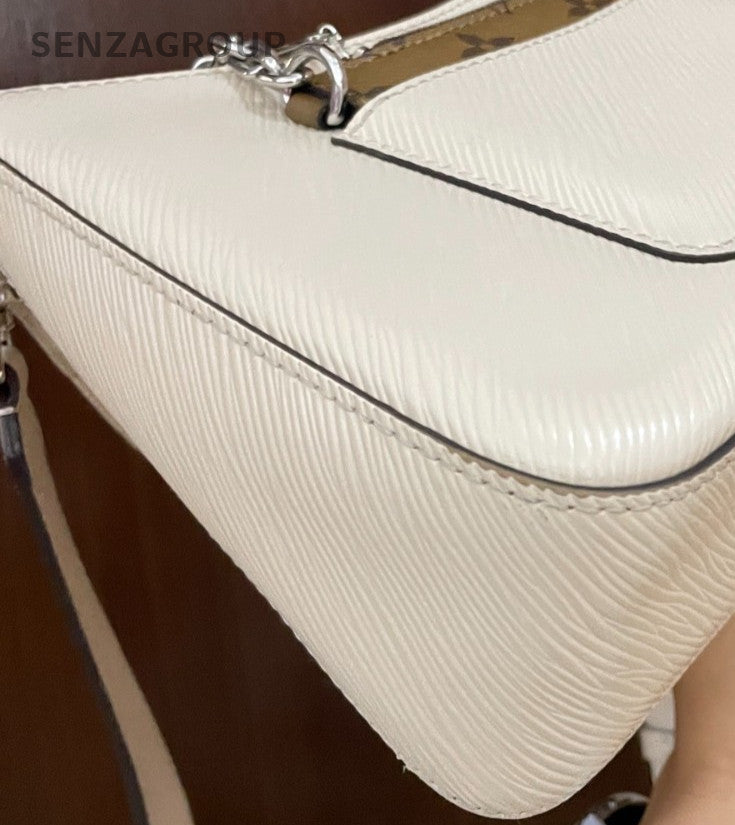 Louis Vuitton Marelle Epi Leather Shoulder Bag Crossbody White Silver Women