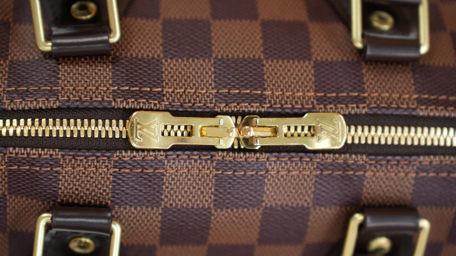 Louis Vuitton Speedy25 Damier Brown Shoulder Bag Top Handle Excellent