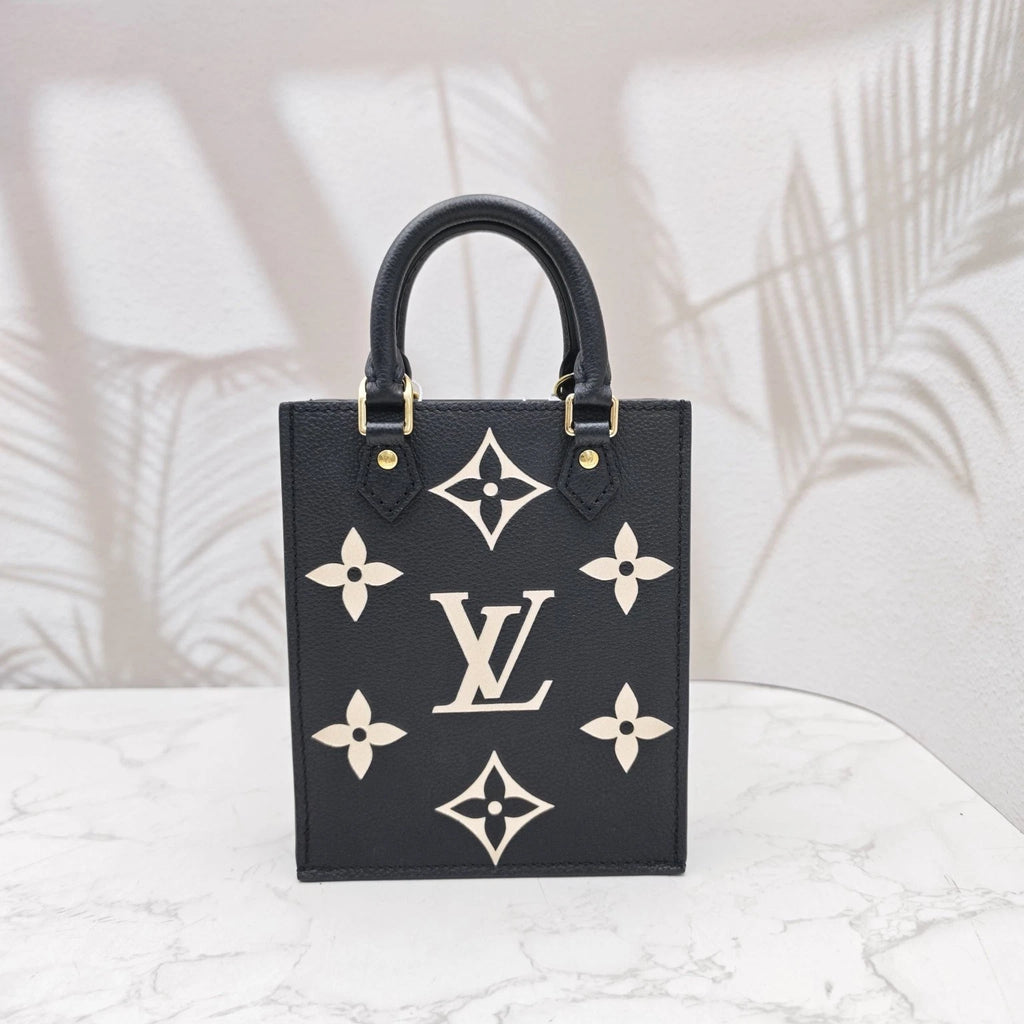 Louis Vuitton Petit Sac Plat Women Calfskin Monogram Shoulder Crossbody