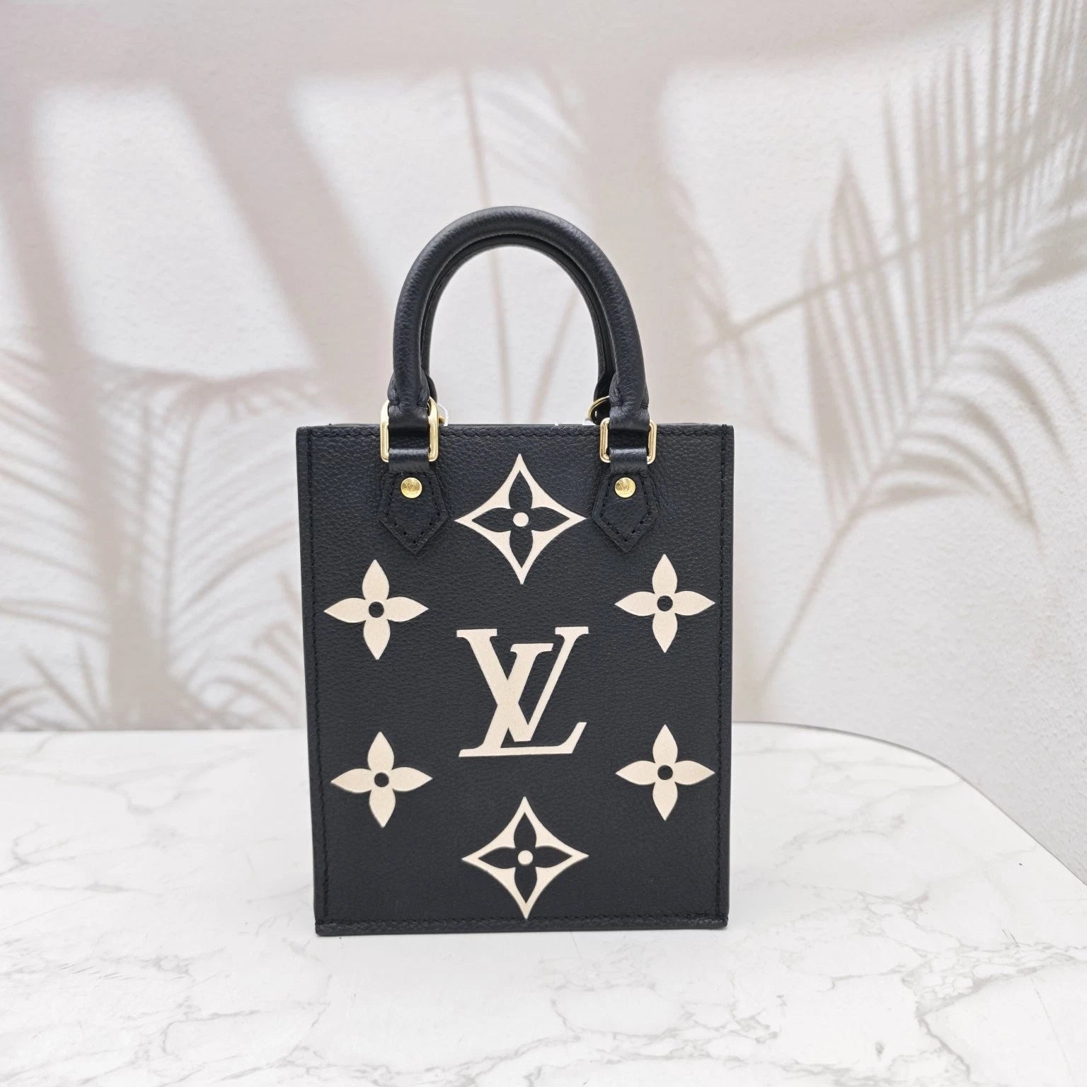 Louis Vuitton Petit Sac Plat Women Calfskin Monogram Shoulder Crossbody