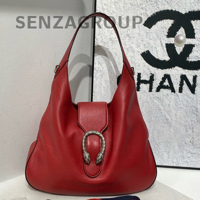 Gucci Dionysus Shoulder Bag Red Silver Classic Fashion Women's