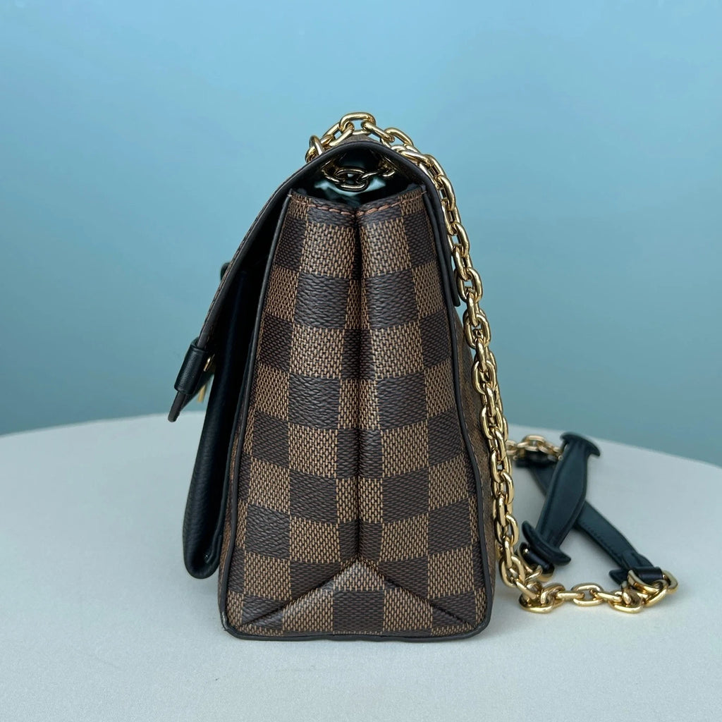 Louis Vuitton Vavin Chain Shoulder Crossbody Brown Black Gold Women Classic