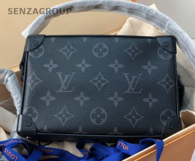Louis Vuitton Soft Trunk Mini Monogram Shoulder Bag Crossbody Black Unisex Adult