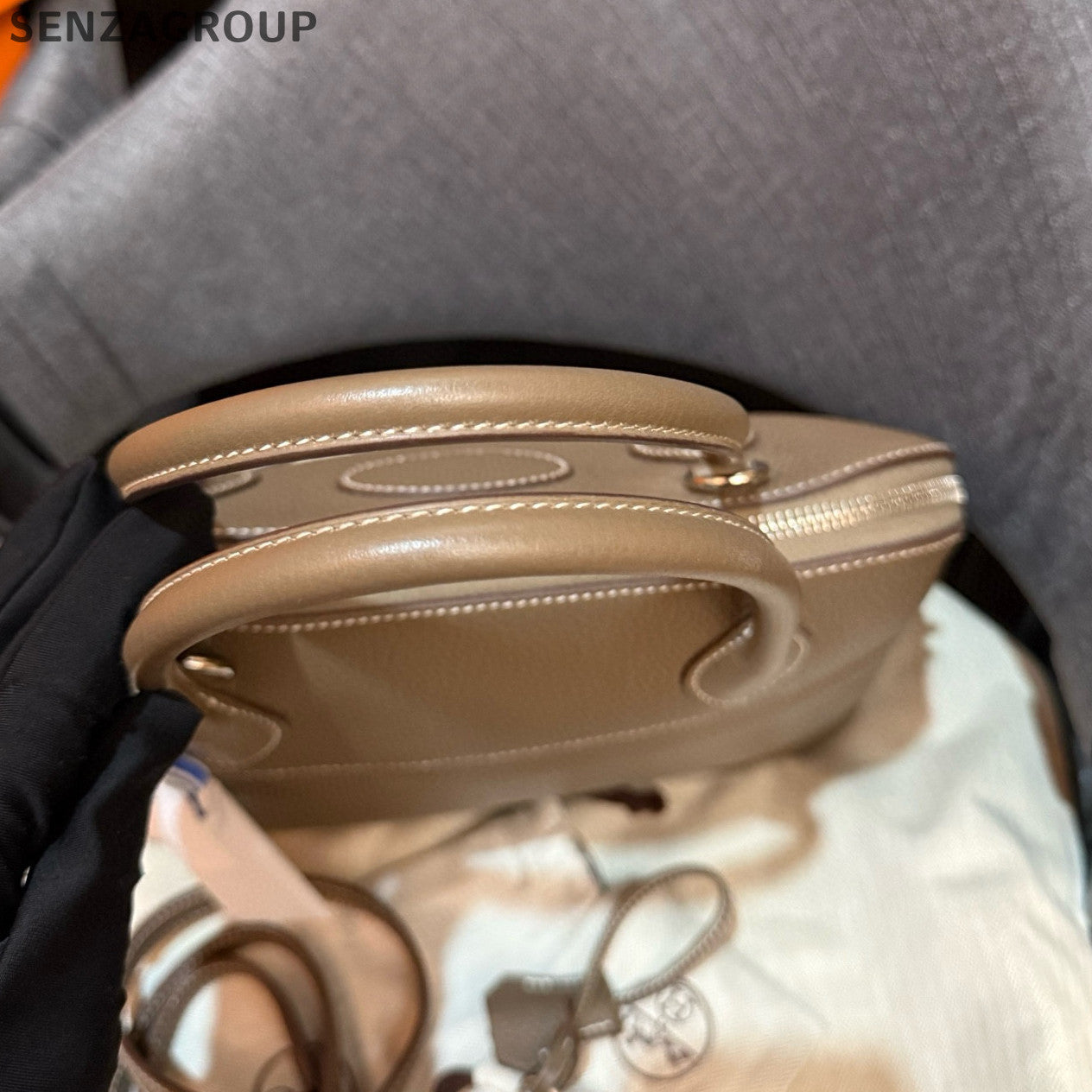 Hermès Bolide 31 Bag Grey Silver TC Leather Handbag Shoulder Bag Women