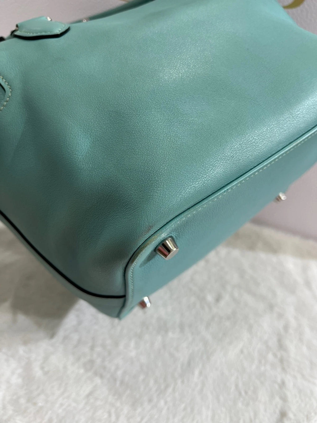 Hermes Toolbox20 Macaron Blue Swift Leather Women Handbag