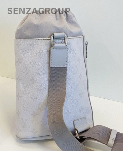 Louis Vuitton Chalk Monogram Calfskin Crossbody Gray Unisex Adults Classic