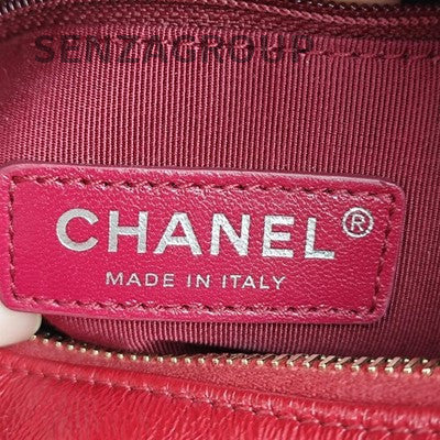 Chanel Red & Black Gabrielle Hobo Bag Gold Chain Strap Women's Fashion