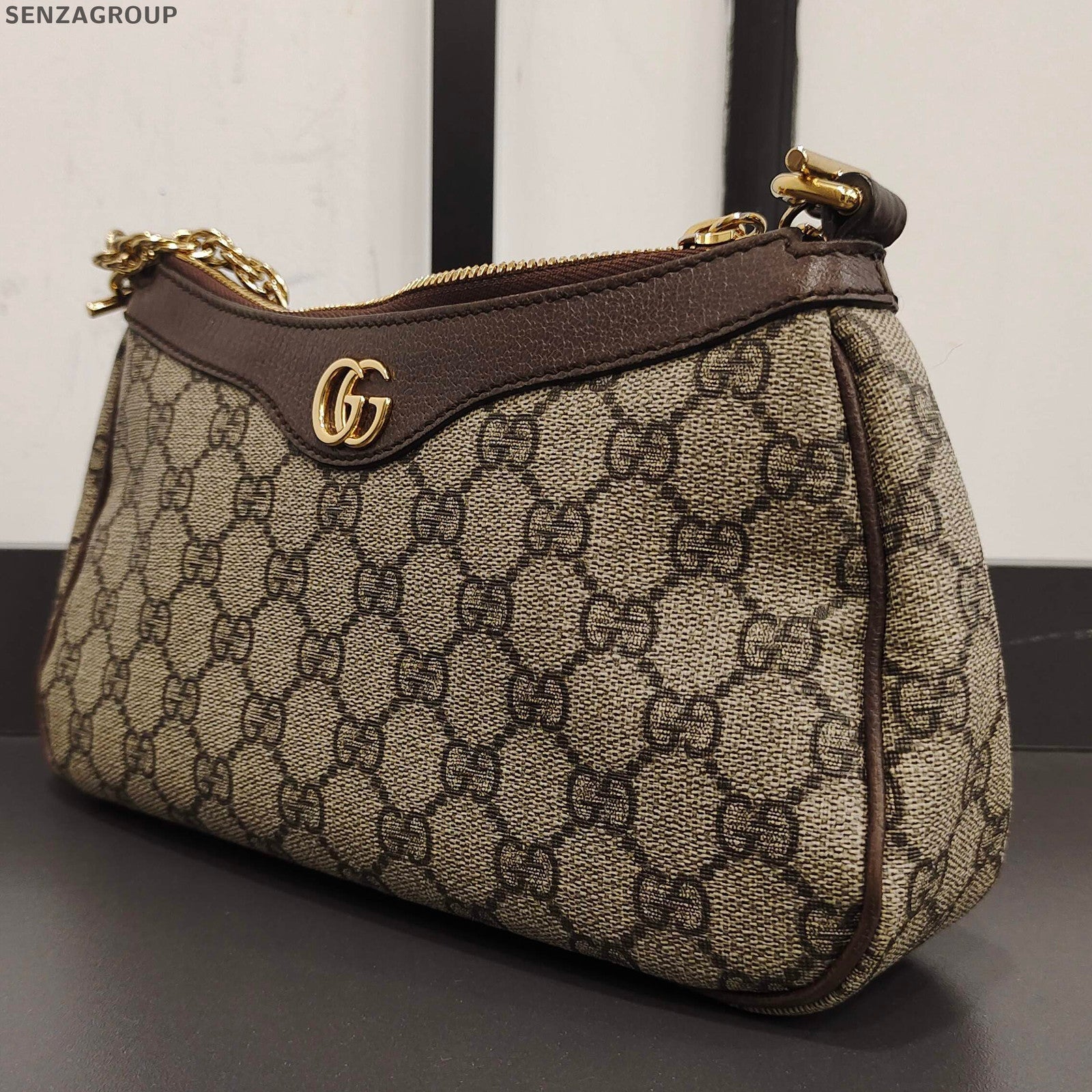 Gucci Ophidia GG Small Brown Beige Shoulder Bag Classic Women