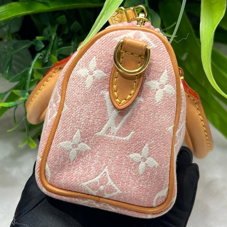 Louis Vuitton Speedy Nano Bag Pink Gold Women's Fashion Handbag Crossbody