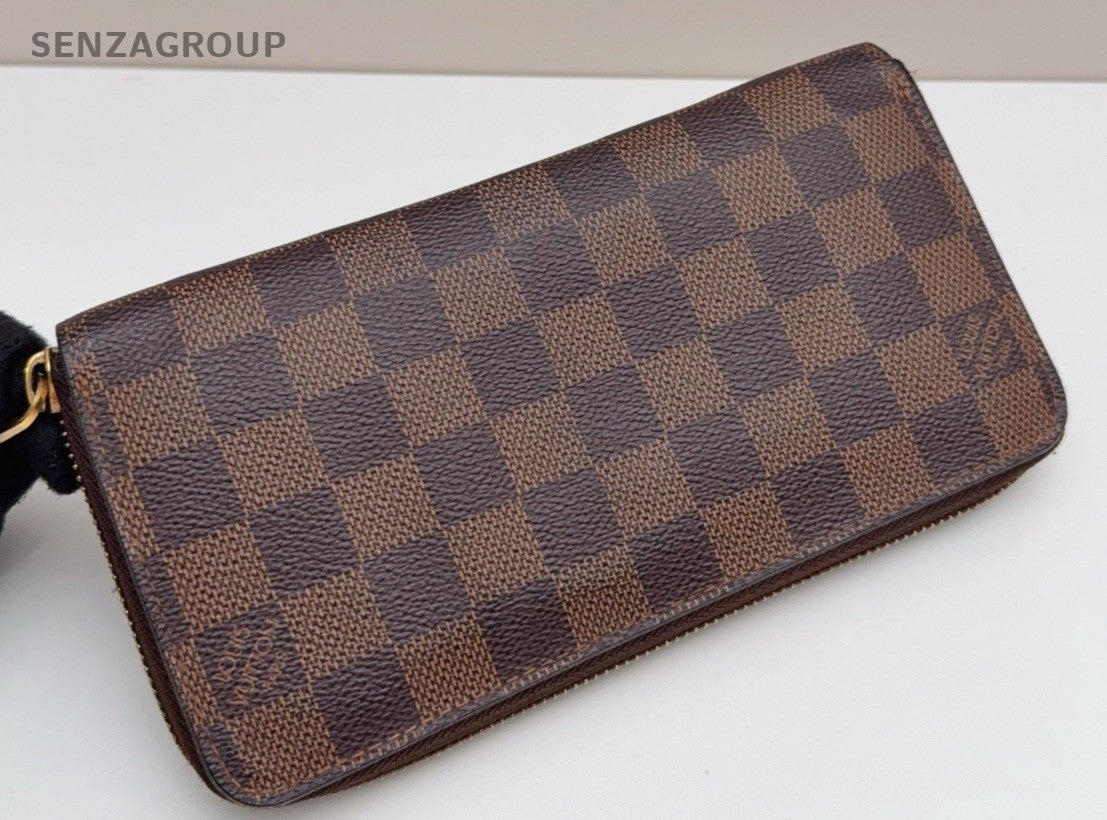 Louis Vuitton Zippy Long Wallet Brown Gold Used  Unisex Adults Classic