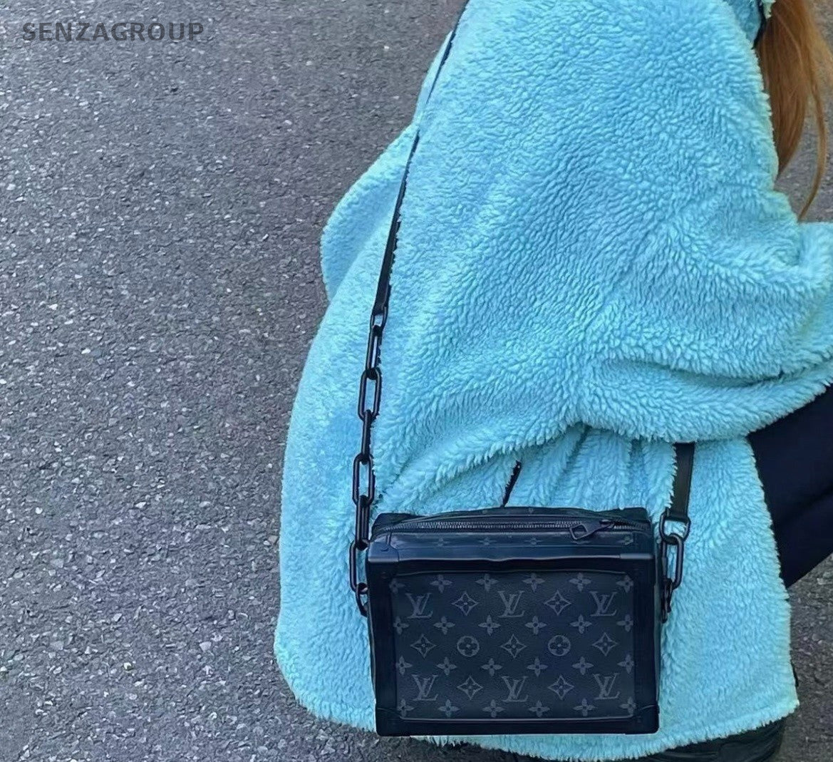 Louis Vuitton soft Trunk Monogram Shoulder Crossbody Bag Women Black Brand New
