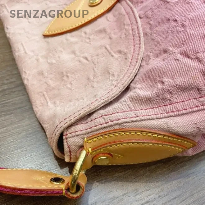 SJ0001 Louis Vuitton Denim Shoulder Bags Sunrise PM Pink Monogram