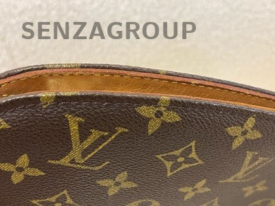 Louis Vuitton Monogram Brown Gold Shoulder Crossbody Bag Women Classic