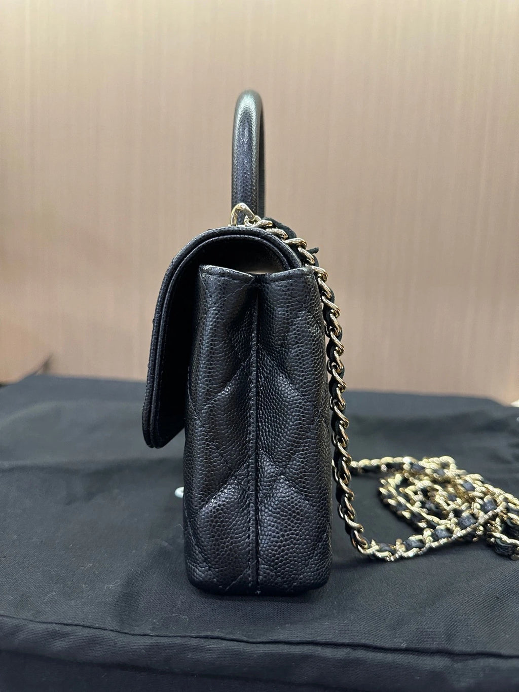 CHANEL Black Coco Handle Nano Top Handle Bag For Women