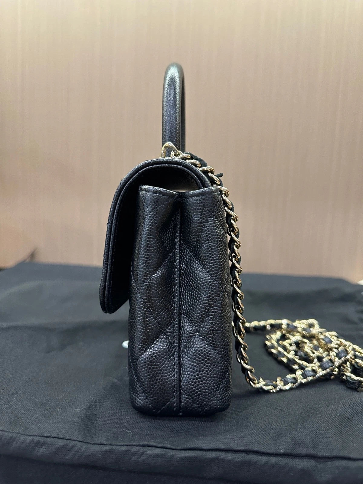 CHANEL Black Coco Handle Nano Top Handle Bag For Women
