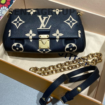 Louis Vuitton Black White Leather Cloud Bag Chain Shoulder Crossbody