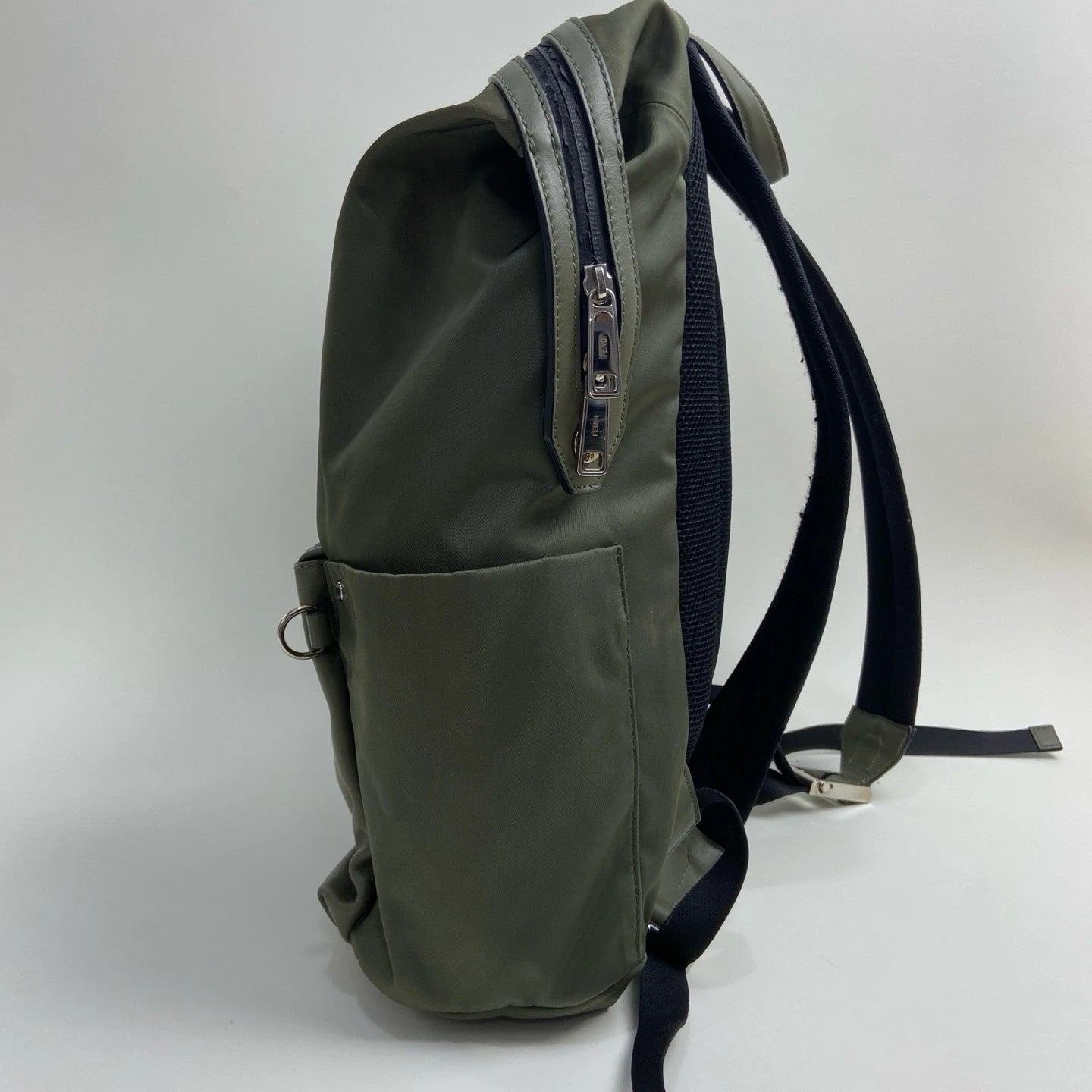 FENDI Nylon Leather Patchwork Monster Backpack For Women