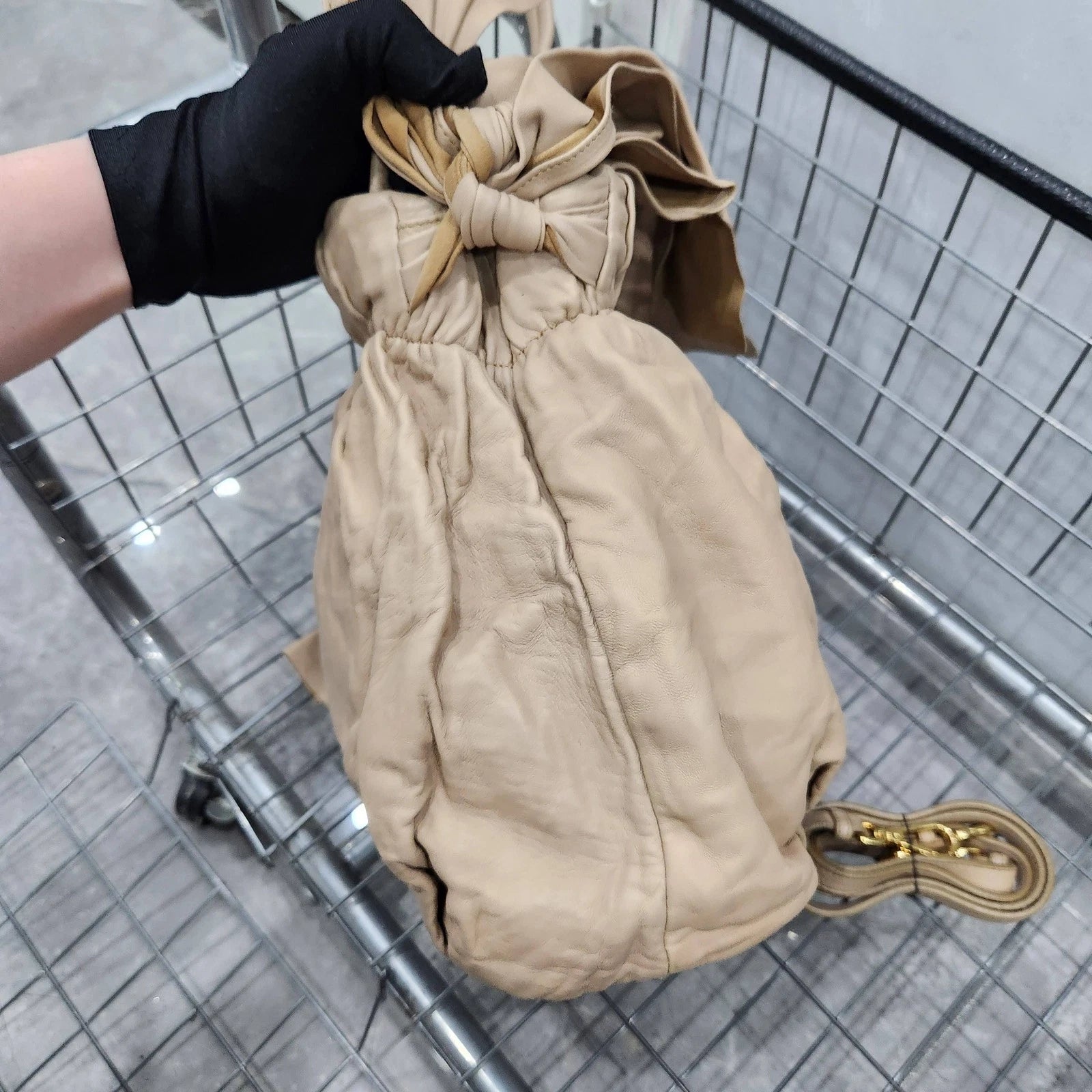 PRADA Beige Handbag Shoulder Crossbody For Women