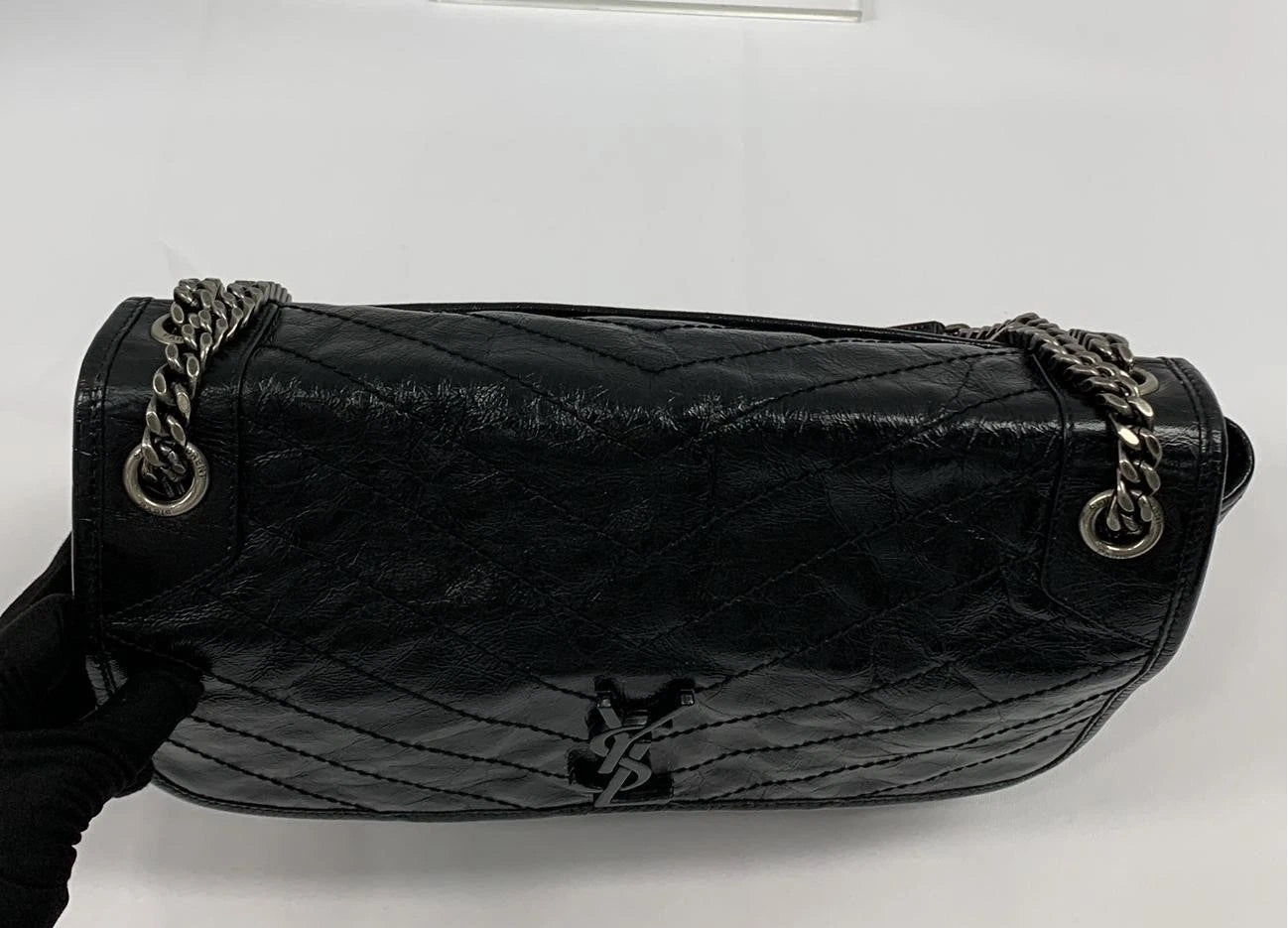 Saint Laurent Logo Leather Shoulder Bag For Women