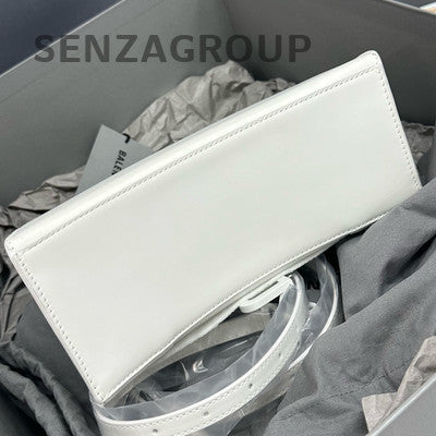 Balenciaga Hourglass PM White Handbag Shoulder Bag Classic Fashion Women