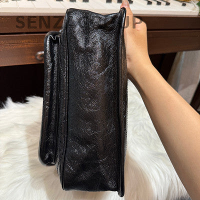 Saint Laurent YSL Niki Medium Black Silver Chain Shoulder Bag