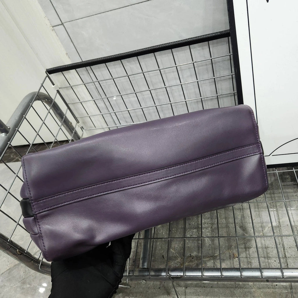Prada Purple Accordion Tote Shoulder Handbag For Women