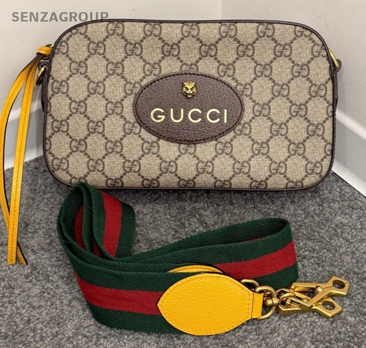 Gucci Neo Vintage Shoulder Bag Brown Gold Women Classic Designer