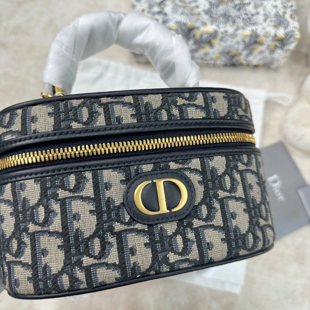 Christian Dior Oblique Makeup Case Handbag Crossbody For Women