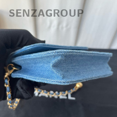 Chanel Denim Mini Quilted Chain Shoulder Bag Classic Fashion Women