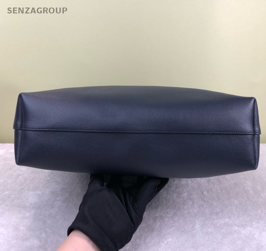 Saint Laurent Tote Shoulder Bag Blue Gold Used Women Classic