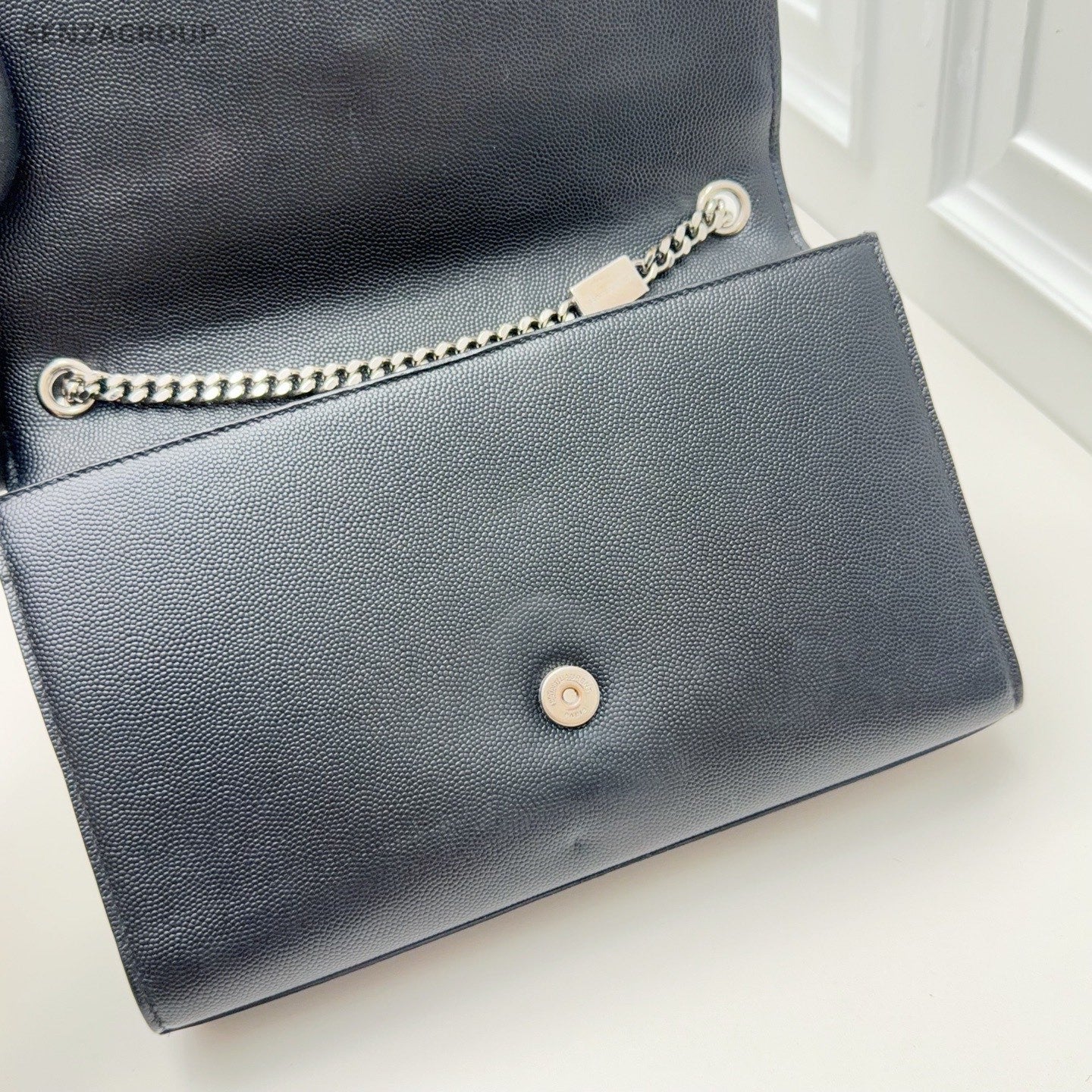 Saint Laurent Kate Chain Crossbody Shoulder Bag Black Silver Women Classic