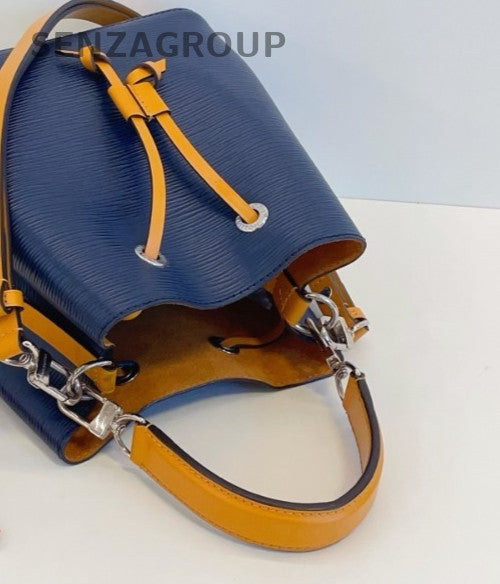 Louis Vuitton NeoNoe BB Epi Leather 2way Shoulder Handbag Women Blue Yellow