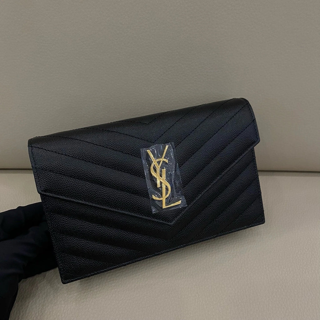 YSL Black Envelope WOC Crossbody Bag For Women