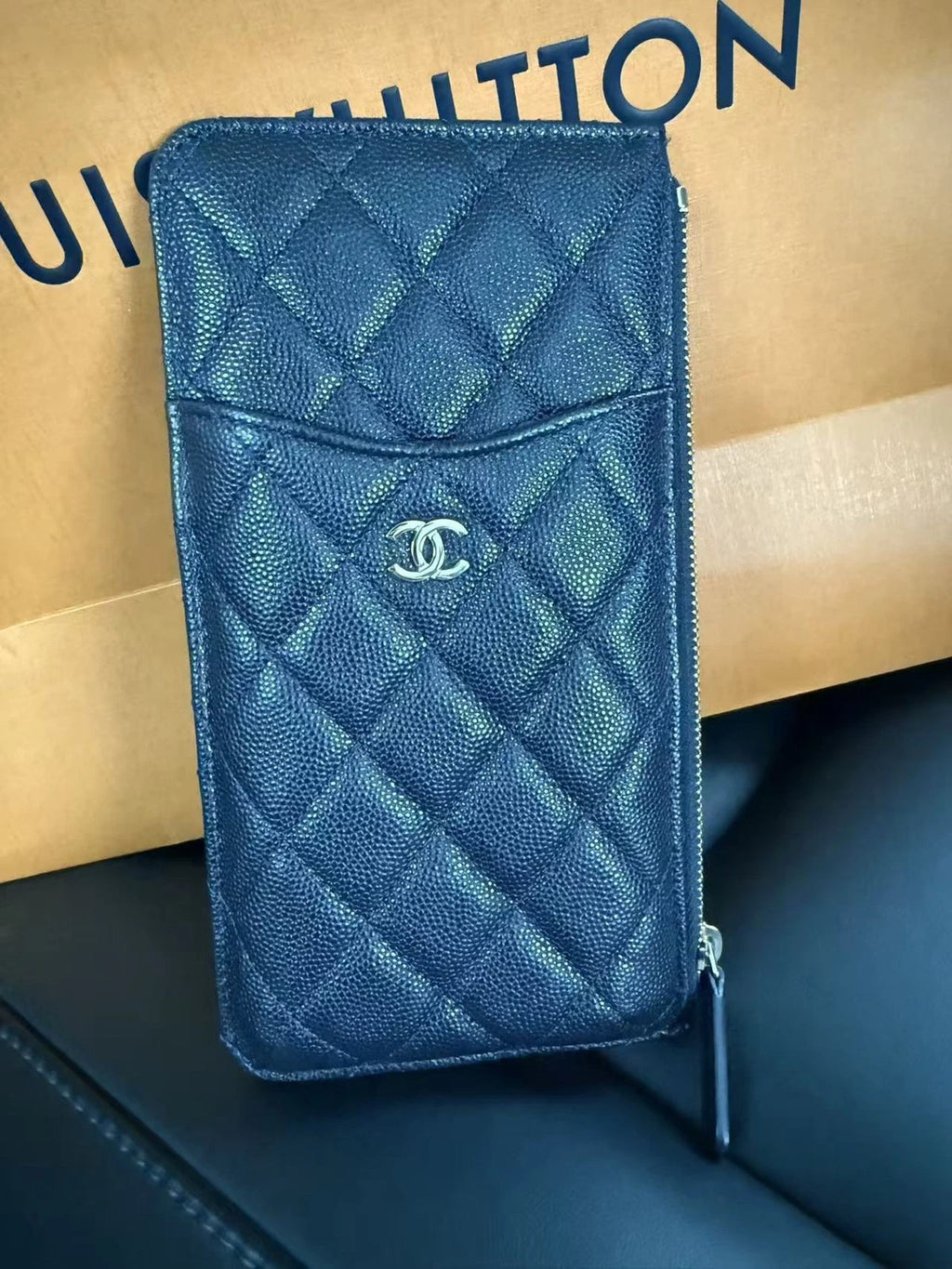 Authentic CHANEL Leather Card Wallet For Women